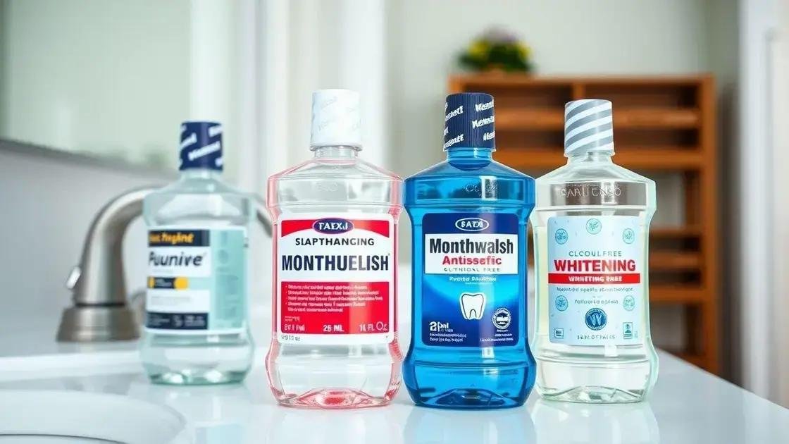 Tipos de enxaguantes bucais e suas funções Tipos de enxaguantes bucais e suas funções