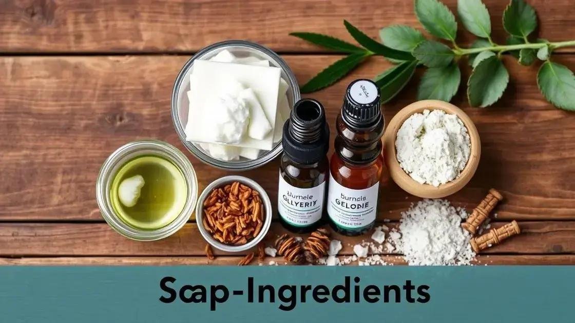 Ingredientes a buscar em sabonetes Ingredientes a buscar em sabonetes