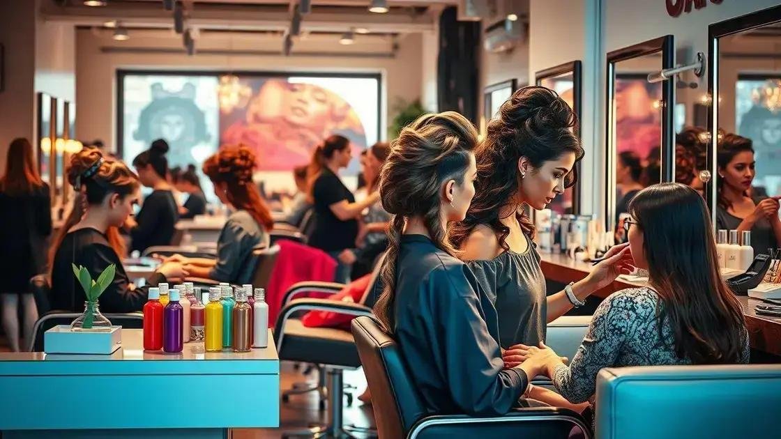 Serviços oferecidos em salões de beleza