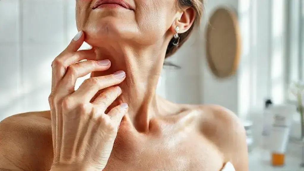 Rotina anti-idade diária para pescoço e colo Rotina anti-idade diária para pescoço e colo