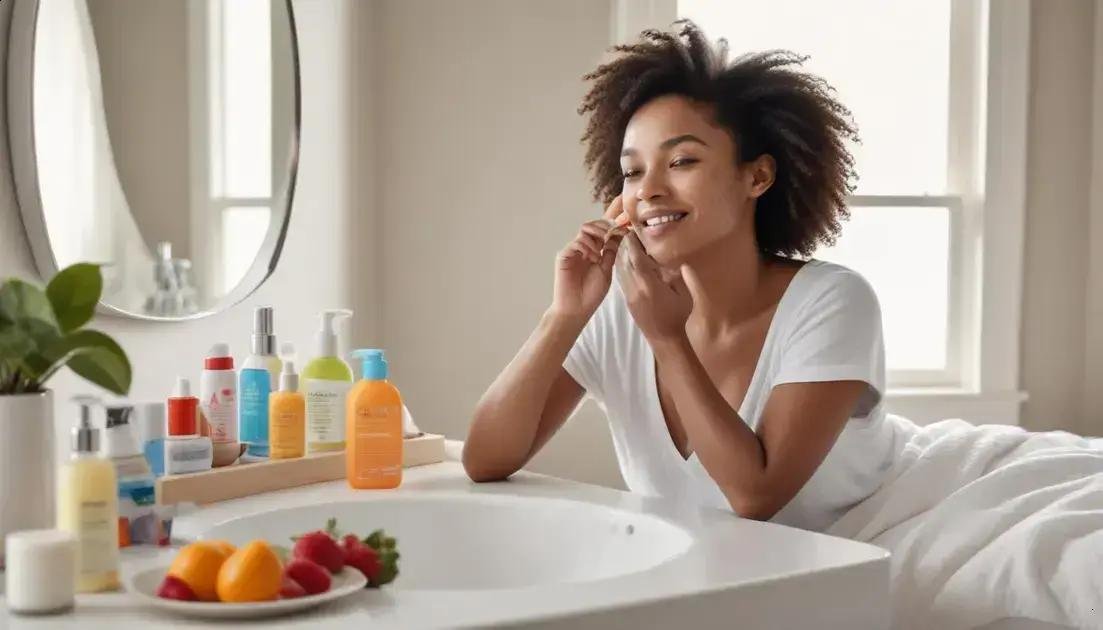 rotina diária: cuidados com a pele, proteção solar e sono